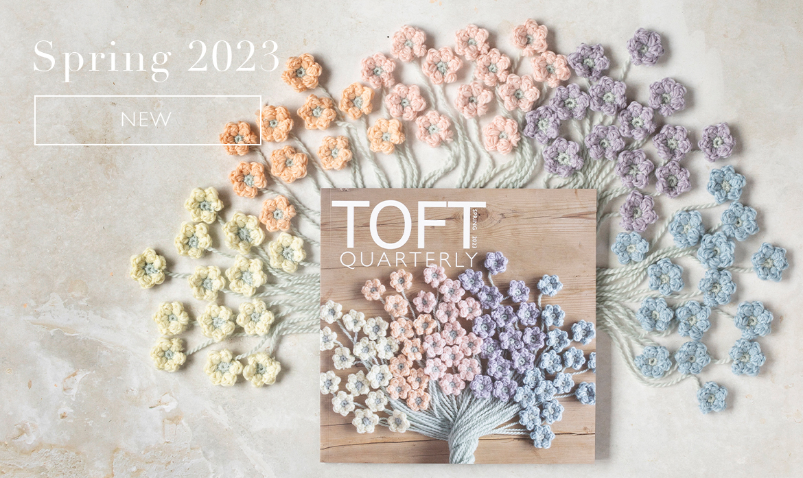 toft spring magazine patterns knit crochet clothing hat headband Tunisian learn